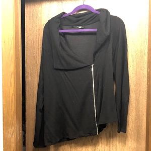 Black Asymmetrical Zip Up